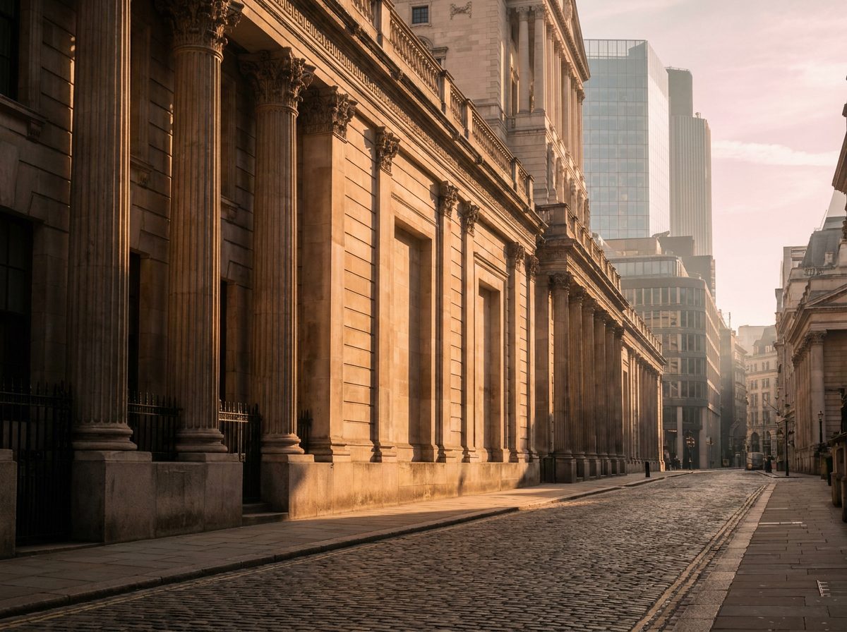 Stone facade in the City of London